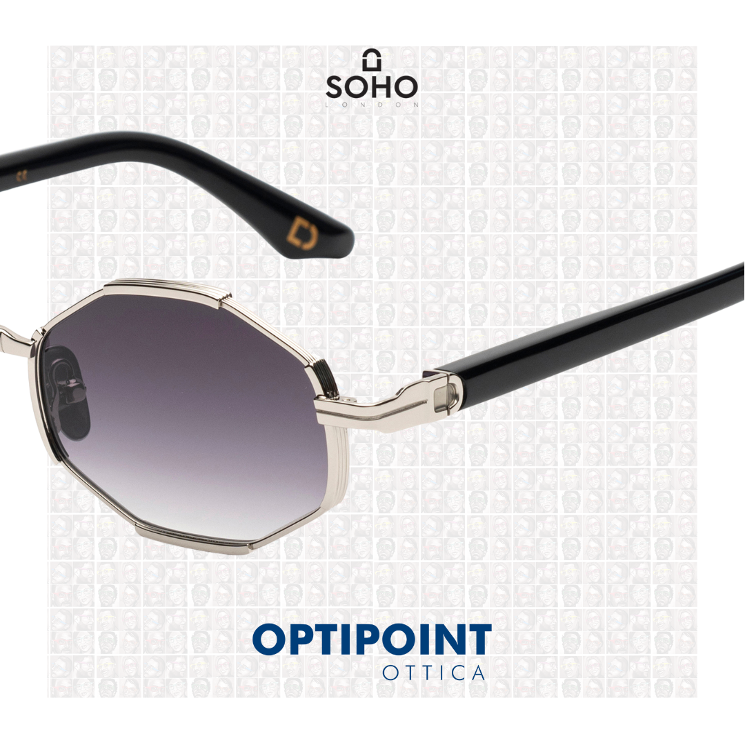 SOHO WALLACE ARGENTO NERO OCCHIALI DA SOLE - Optipoint - Lux S.r.l.