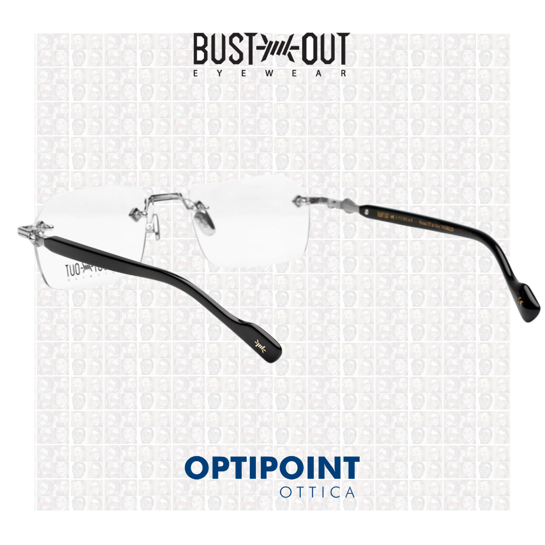 BUST-OUT KING NERO ARGENTO OCCHIALI DA VISTA - Optipoint - Lux S.r.l.