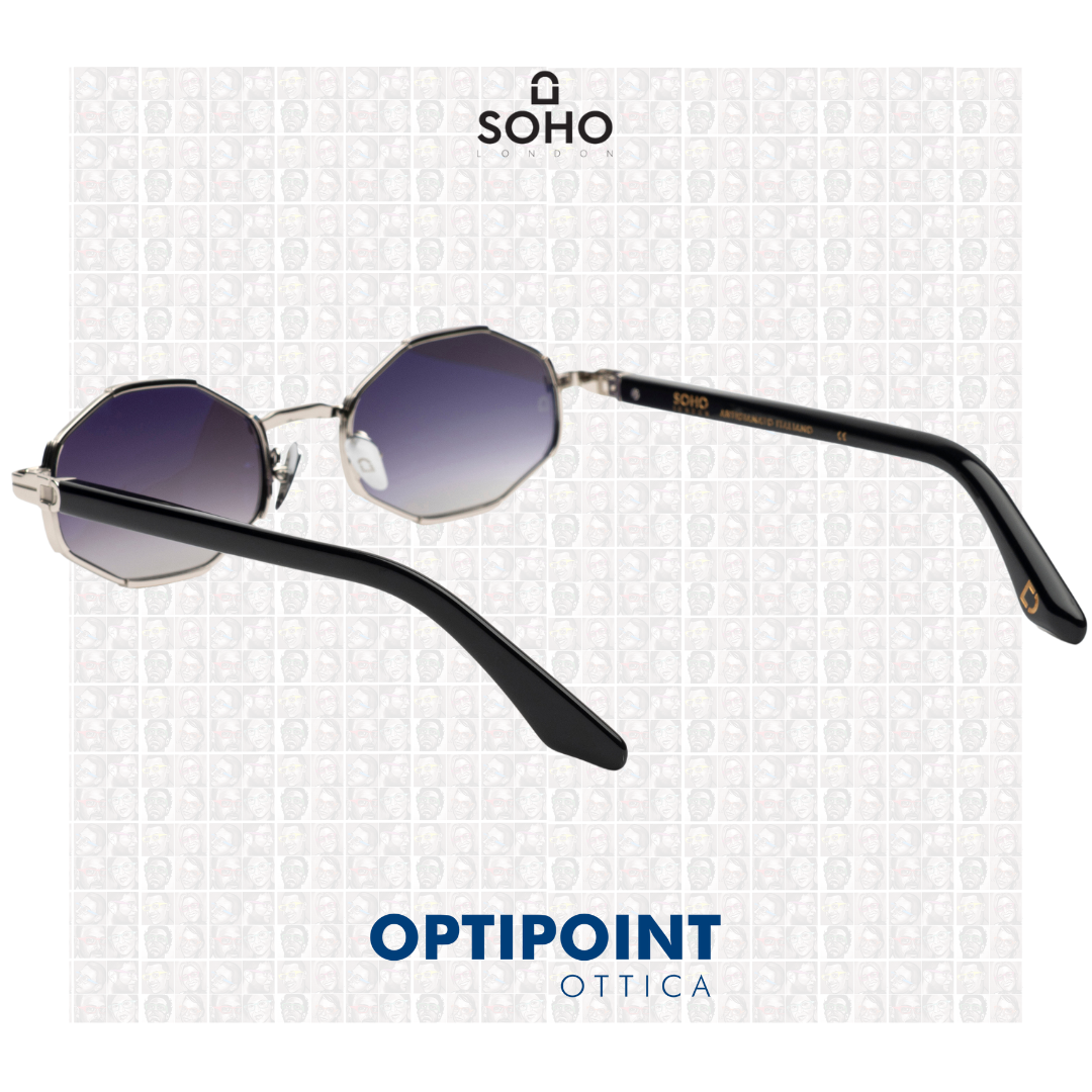 SOHO WALLACE ARGENTO NERO OCCHIALI DA SOLE - Optipoint - Lux S.r.l.