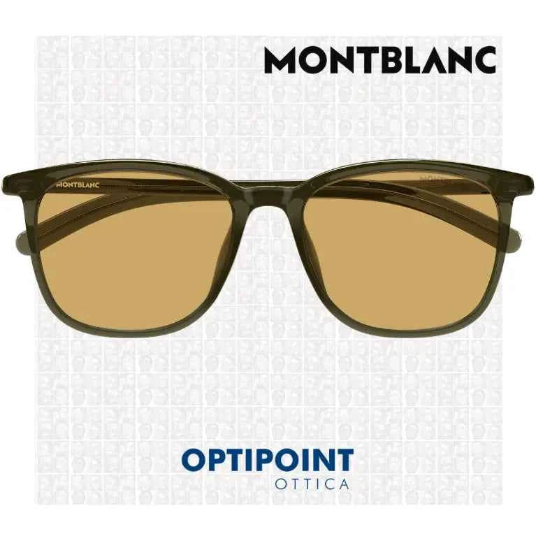 MONTBLANC MB0487SA 004 VERDE OCCHIALI DA SOLE