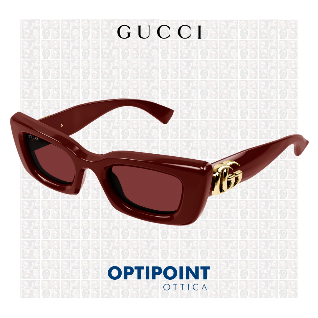 GUCCI GG1827S 003 BURGUNDY OCCHIALI DA SOLE - Optipoint - Lux S.r.l.