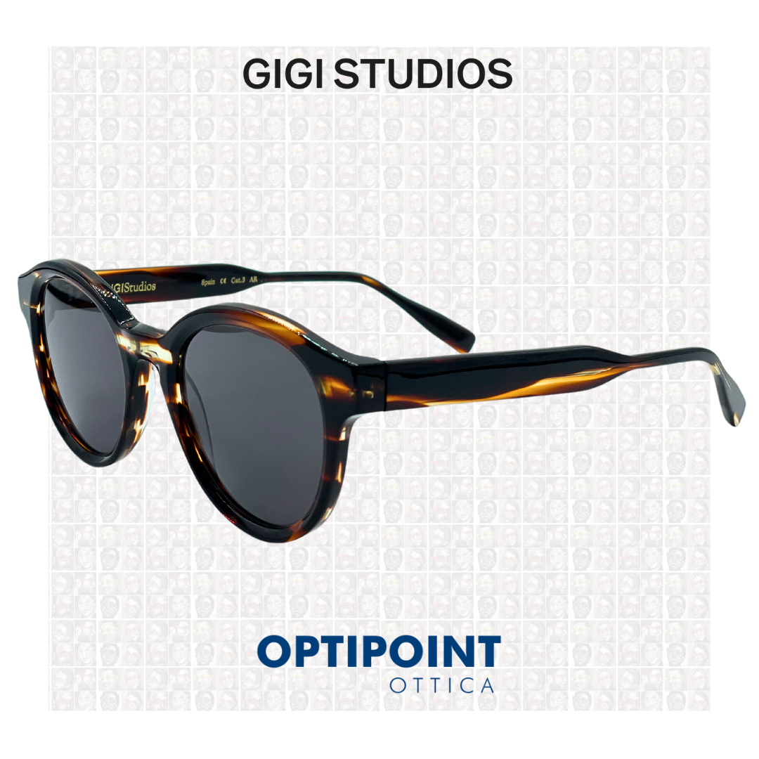 GIGI STUDIOS HARLEM MARRONE STRIATO OCCHIALI DA SOLE - Optipoint - Lux S.r.l.