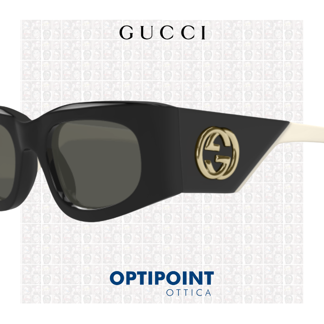GUCCI GG1664S 001 NERO AVORIO OCCHIALI DA SOLE - Optipoint - Lux S.r.l.