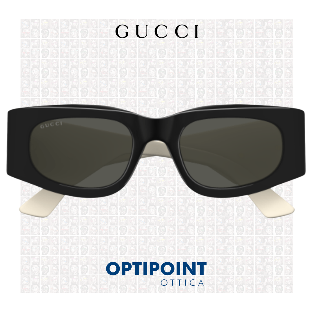GUCCI GG1664S 001 NERO AVORIO OCCHIALI DA SOLE - Optipoint - Lux S.r.l.