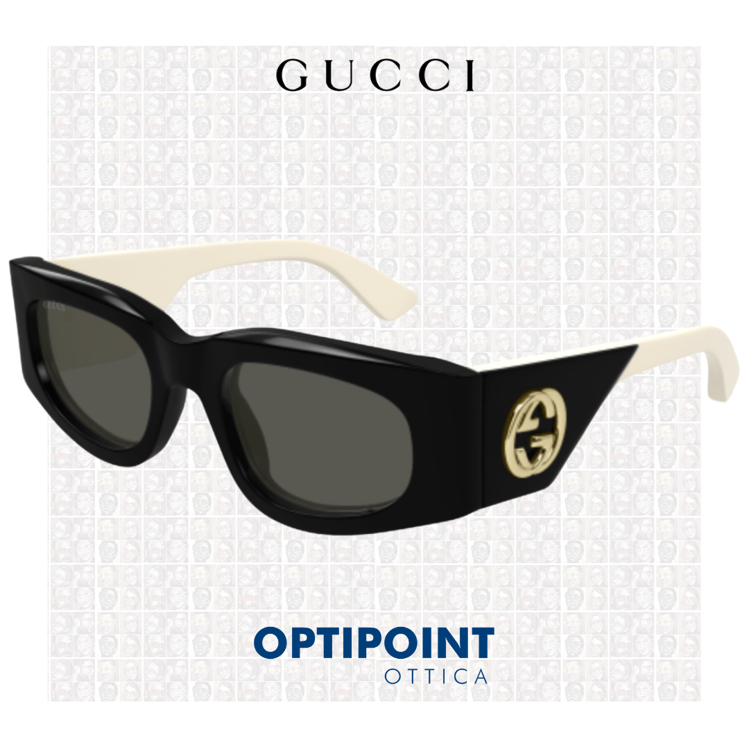 GUCCI GG1664S 001 NERO AVORIO OCCHIALI DA SOLE - Optipoint - Lux S.r.l.