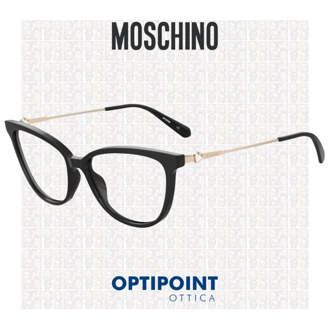 MOSCHINO MOL600 807 NERO ORO OCCHIALI DA VISTA - Optipoint - Lux S.r.l.
