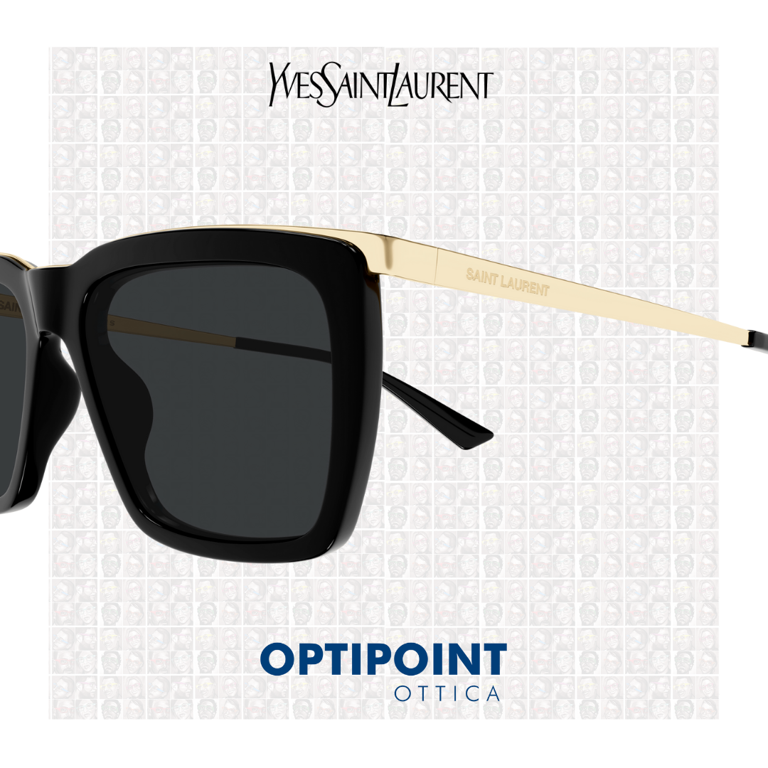 SAINT LAURENT SL765 001 NERO ORO OCCHIALI DA SOLE - Optipoint - Lux S.r.l.