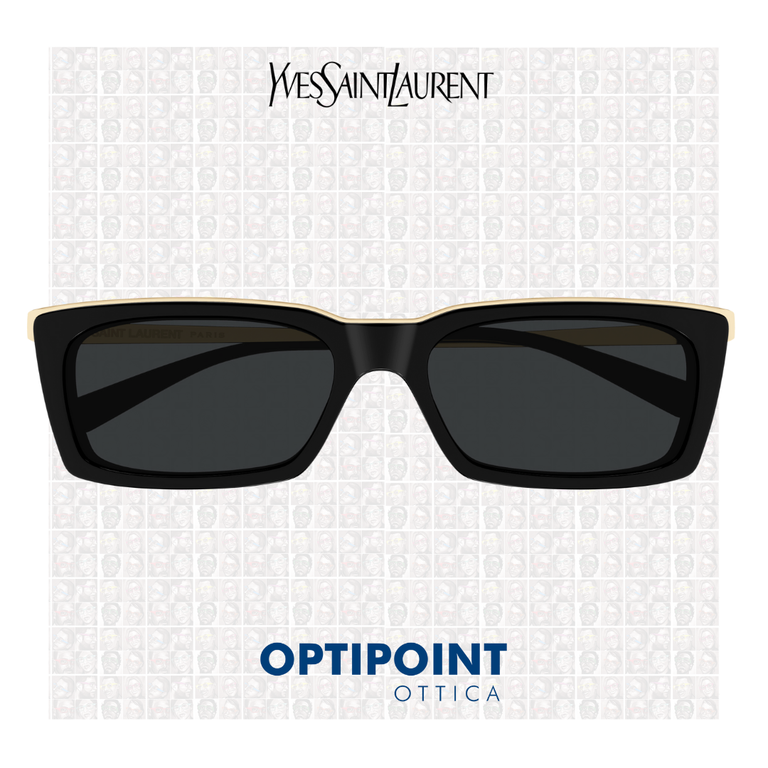 SAINT LAURENT SL766 001 NERO ORO OCCHIALI DA SOLE - Optipoint - Lux S.r.l.
