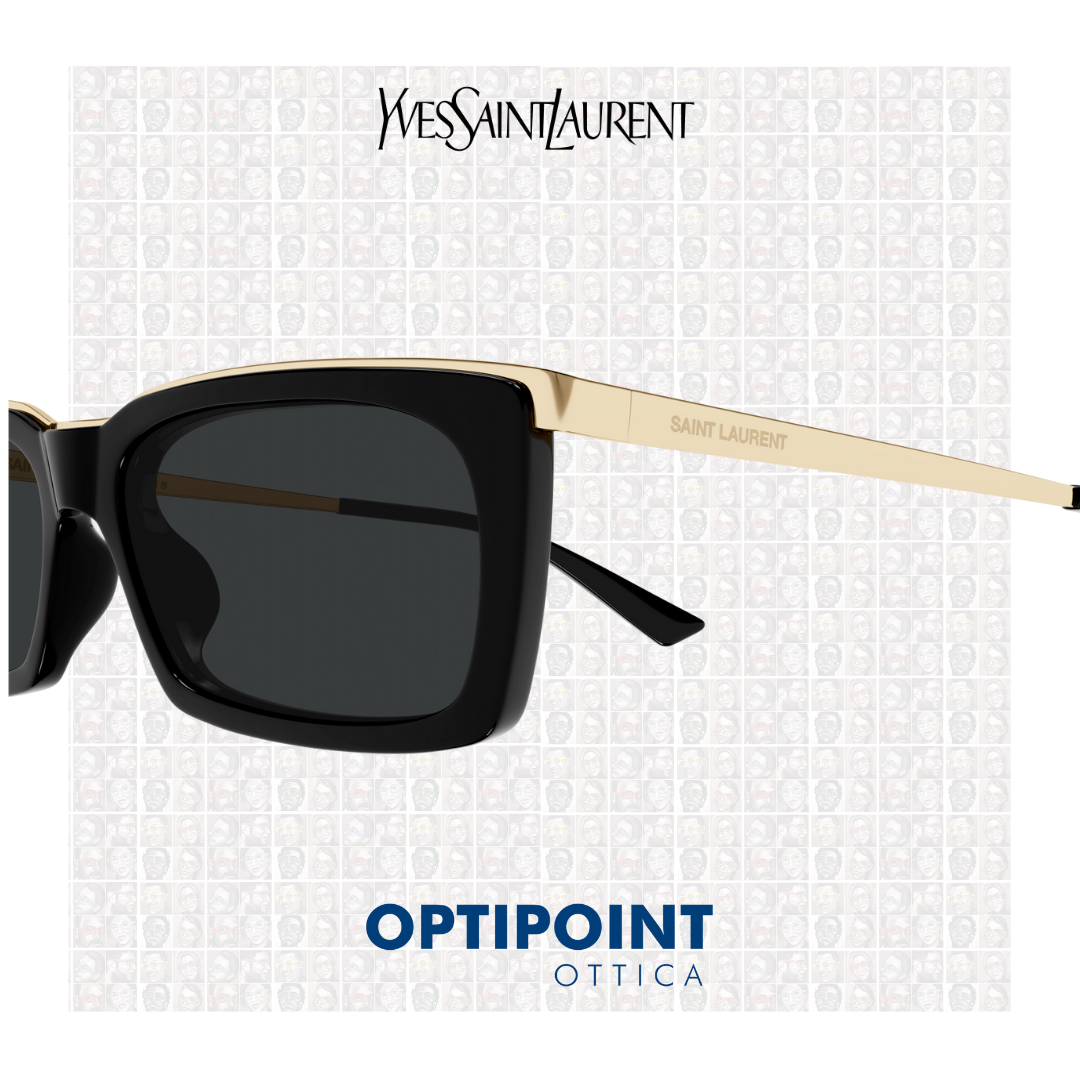 SAINT LAURENT SL766 001 NERO ORO OCCHIALI DA SOLE - Optipoint - Lux S.r.l.