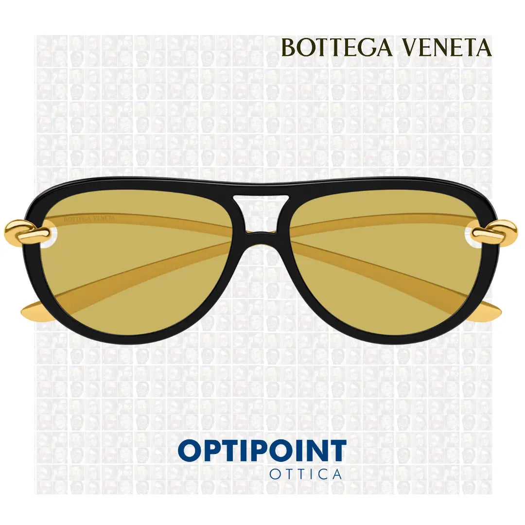 BOTTEGA VENETA BV1418S 001 NERO ORO OCCHIALI DA SOLE