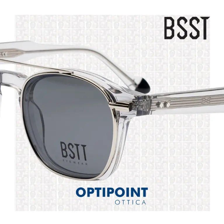 BSTT CLIP-ON GECKO GRIGIO CRISTALLO OCCHIALI DA VISTA