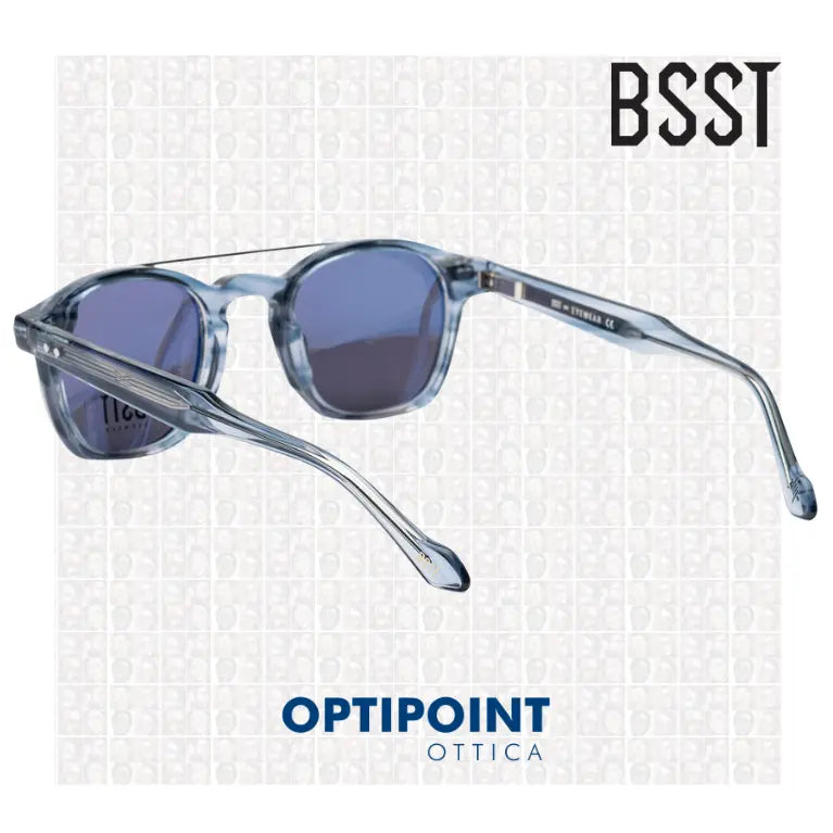 BSTT CLIP-ON GECKO BLU CRISTALLO STRIATO OCCHIALI DA VISTA