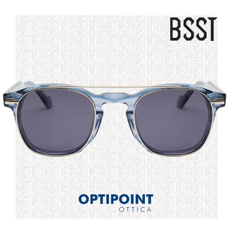 BSTT CLIP-ON GECKO BLU CRISTALLO STRIATO OCCHIALI DA VISTA