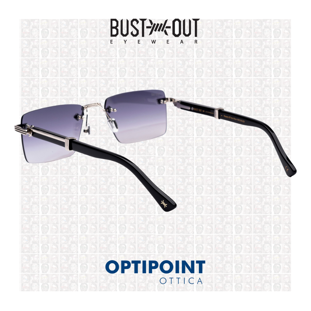 BUST OUT CLYDE ARGENTO NERO OCCHIALI DA SOLE - Optipoint - Lux S.r.l.