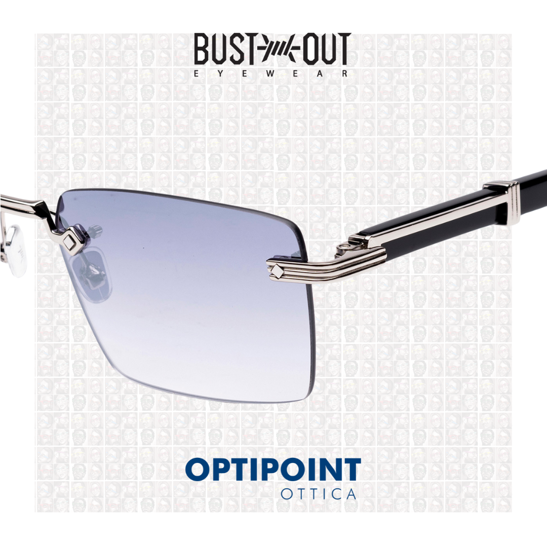 BUST OUT CLYDE ARGENTO NERO OCCHIALI DA SOLE - Optipoint - Lux S.r.l.