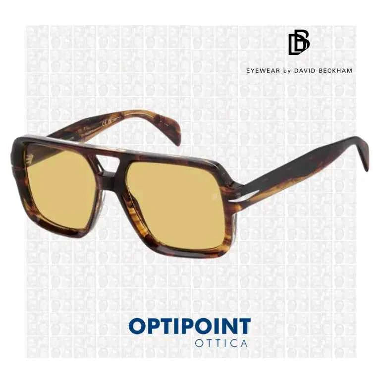 DAVID BECKHAM DB7151/S EX4 MARRONE CORNO OCCHIALI DA SOLE