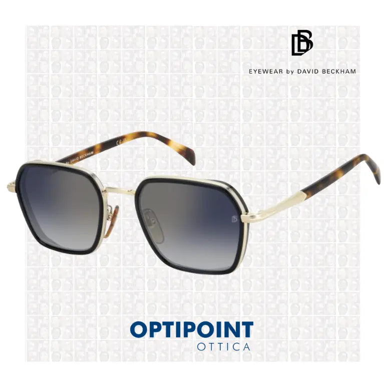 DAVID BECKHAM DB1194/G/S RHL ORO NERO OCCHIALI DA SOLE