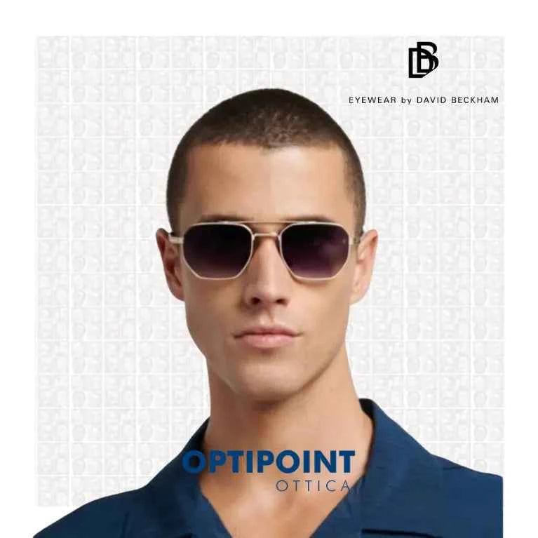 DAVID BECKHAM DB1229/S RHL ORO NERO OCCHIALI DA SOLE
