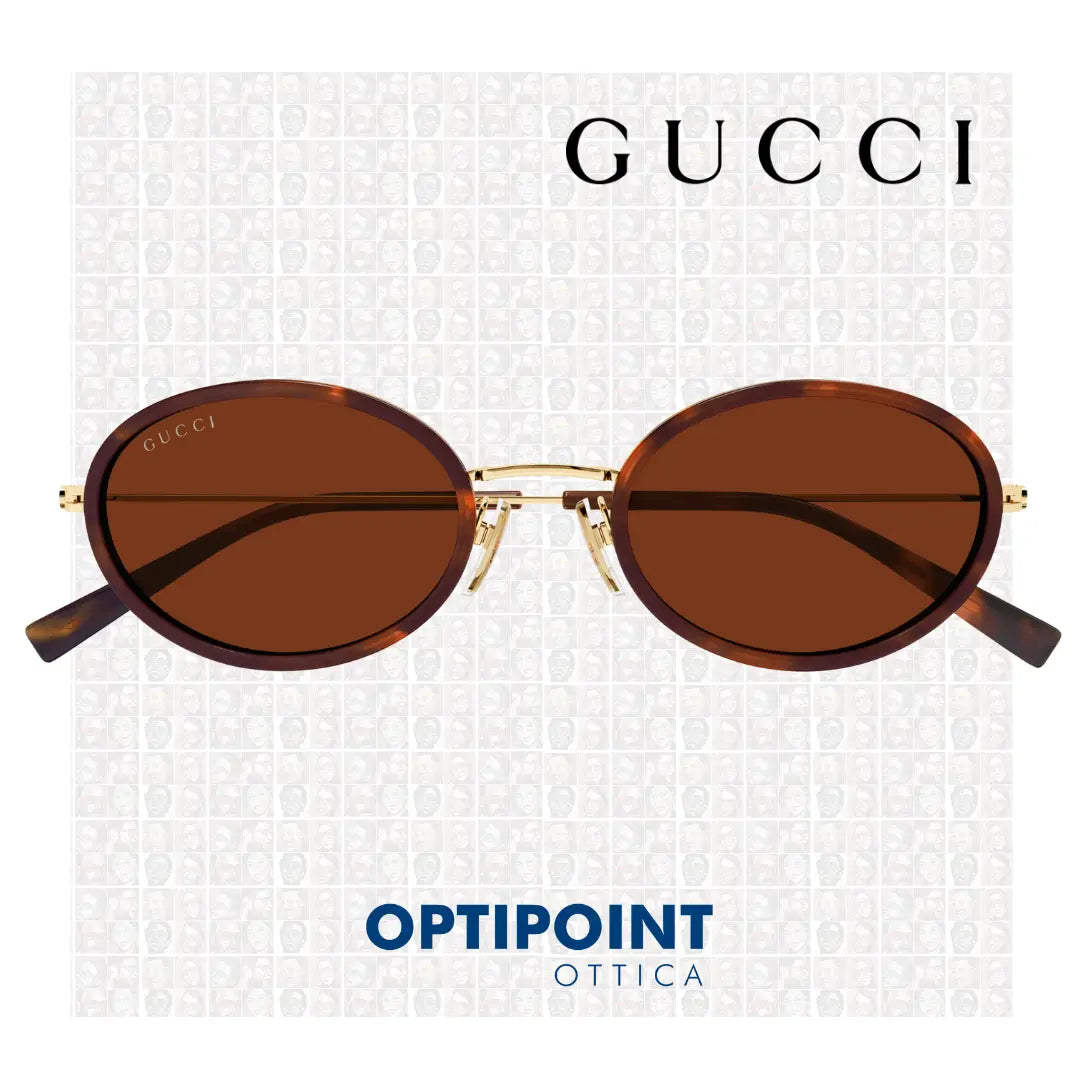 GUCCI GG1980S 002 HAVANA-ORO OCCHIALI DA SOLE