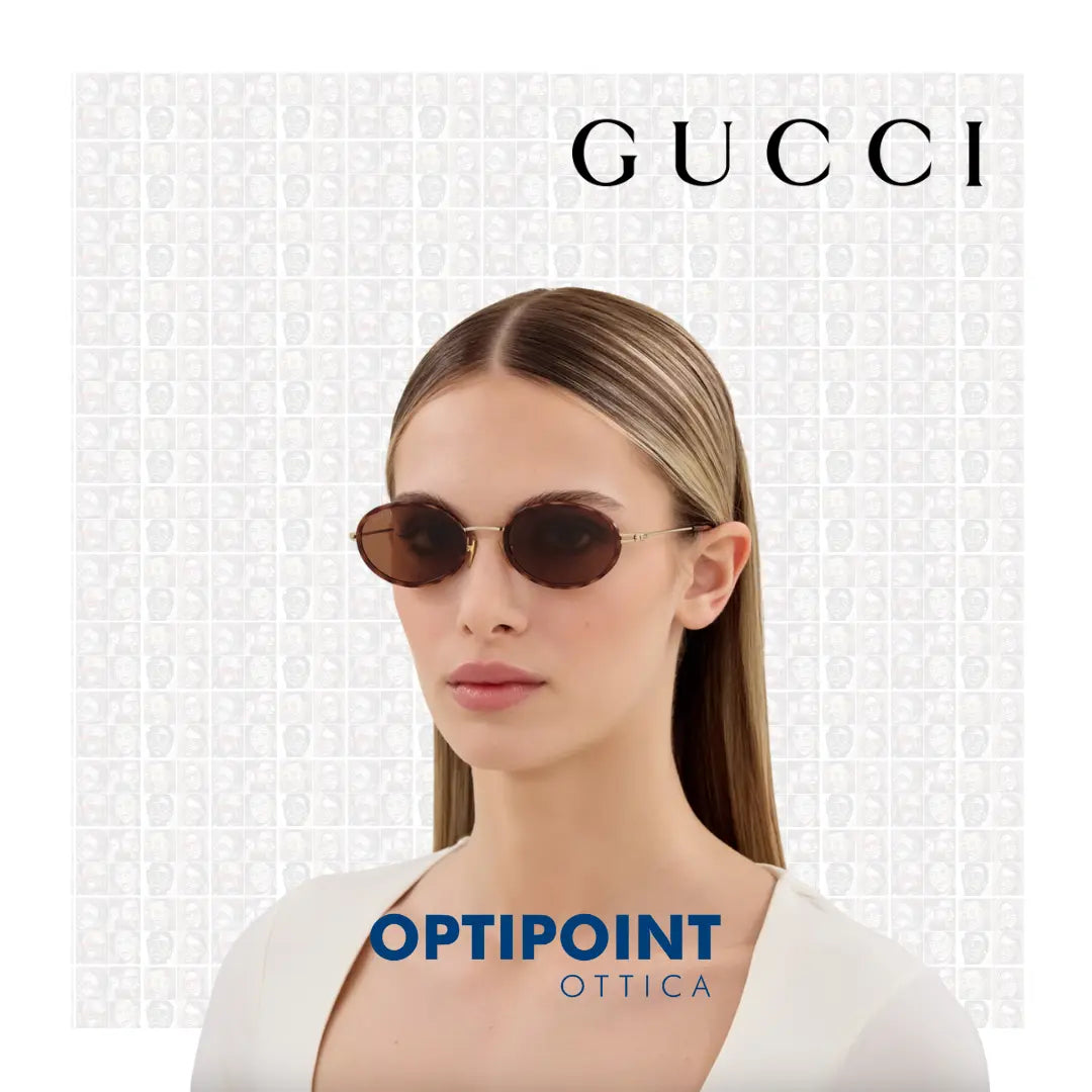 GUCCI GG1980S 002 HAVANA-ORO OCCHIALI DA SOLE
