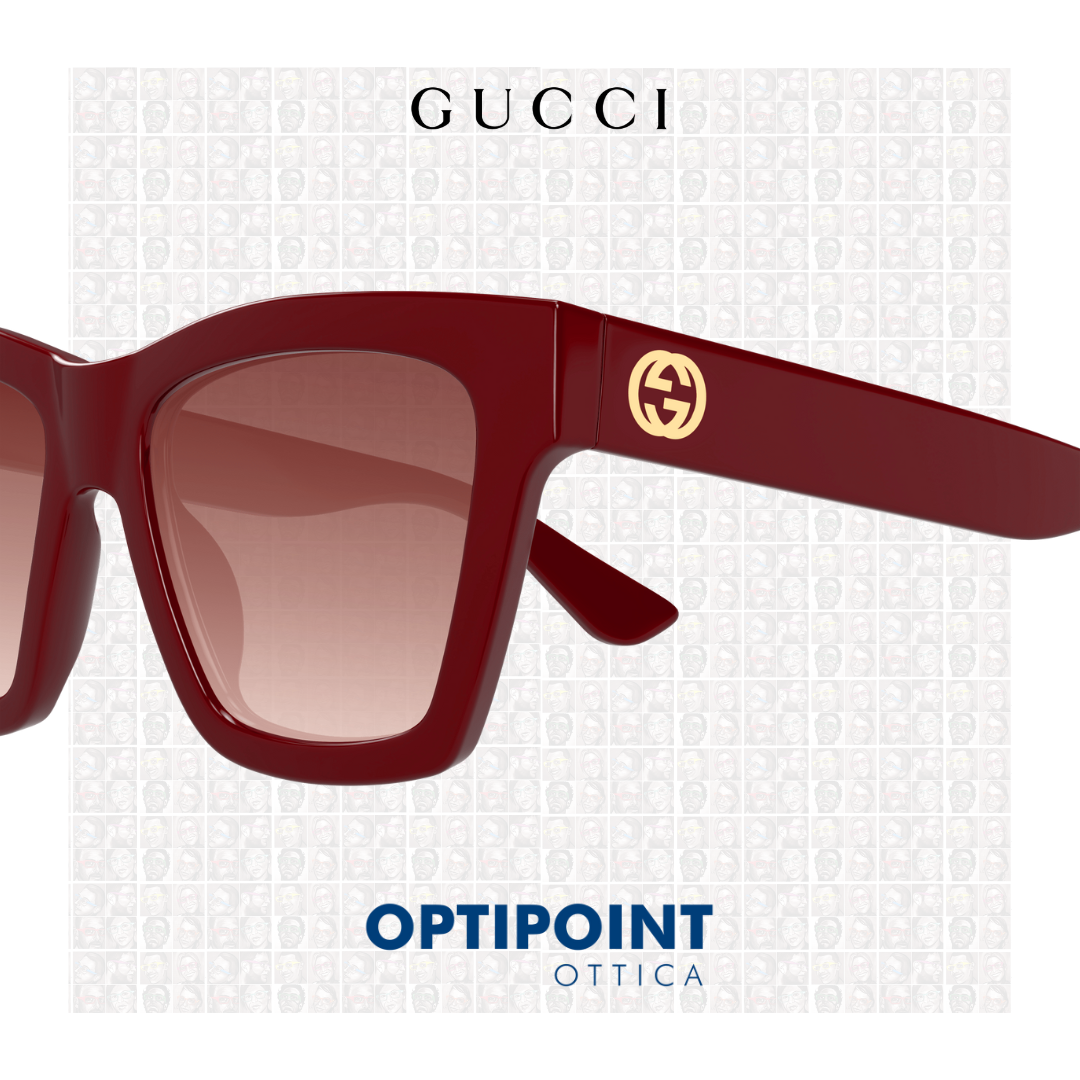 GUCCI GG1714S 003 BURGUNDY OCCHIALI DA SOLE - Optipoint - Lux S.r.l.