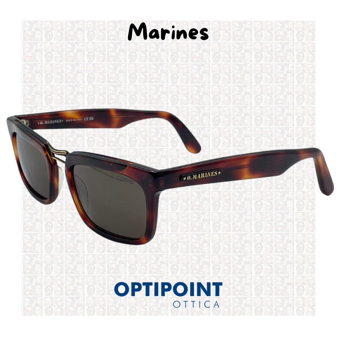MARINES MARK HAVANA SCURO OCCHIALI DA SOLE VINTAGE - Optipoint - Lux S.r.l.