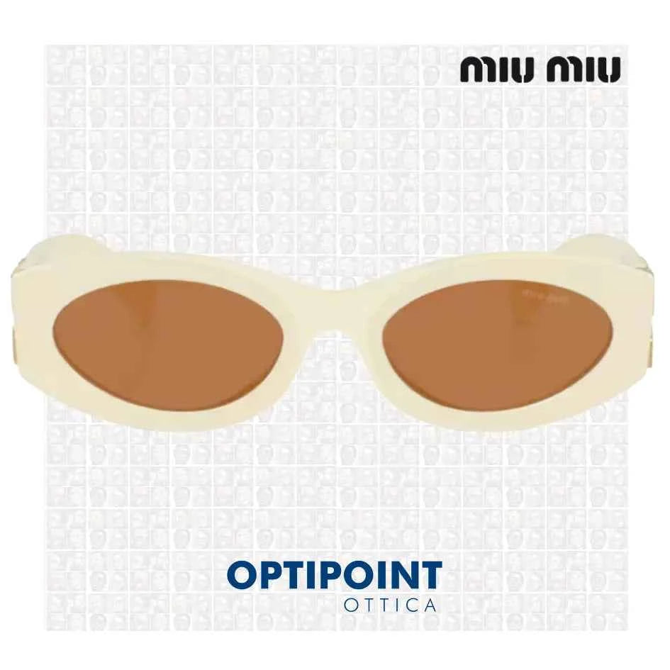 MIUMIU MU 11WS 21D90Q BIANCO LATTE OCCHIALI DA SOLE