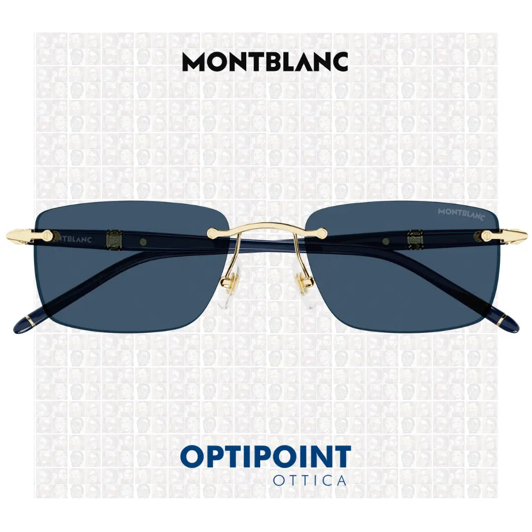 MONTBLANC MB0344S 003 ORO BLU OCCHIALI DA SOLE