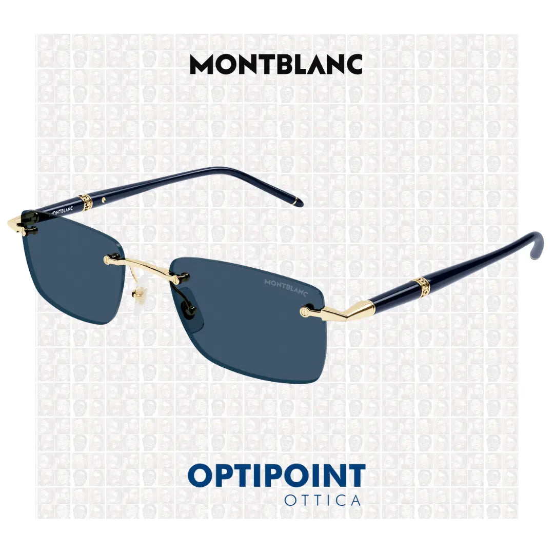 MONTBLANC MB0344S 003 ORO BLU OCCHIALI DA SOLE
