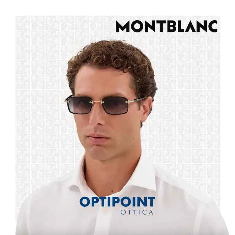 MONTBLANC MB0483S 001 ORO NERO OCCHIALI DA SOLE