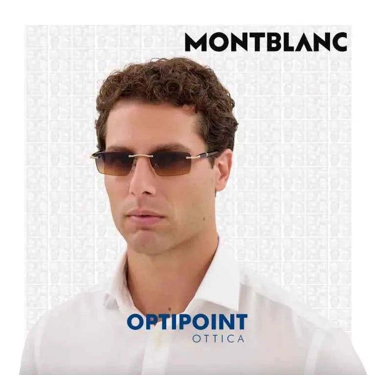 MONTBLANC MB0484S 002 ORO NERO OCCHIALI DA SOLE