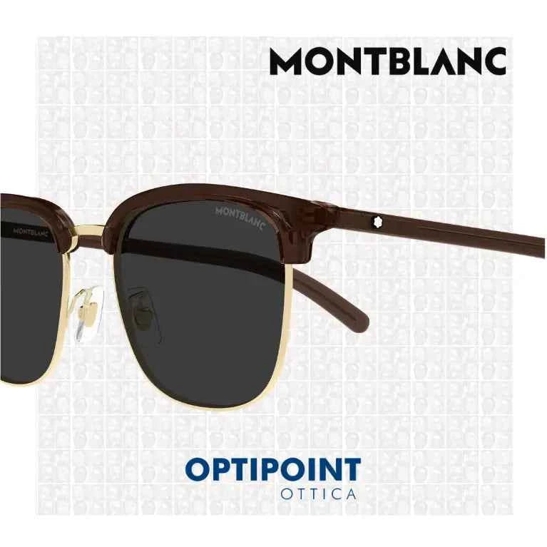 MONTBLANC MB0488SA 002 MARRONE OCCHIALI DA SOLE