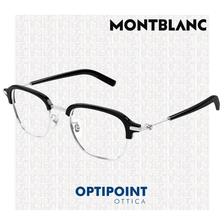 MONTBLANC MB0390O 001 ARGENTO NERO OCCHIALI DA VISTA