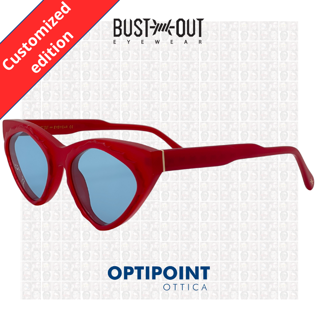 BUST OUT ROMINA ROSSO CUSTOMIZZATO OCCHIALI DA SOLE - Optipoint - Lux S.r.l.