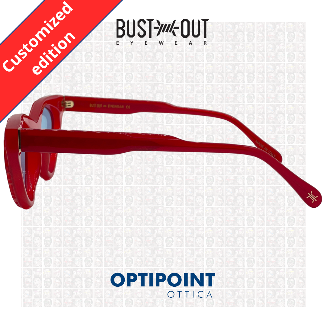 BUST OUT ROMINA ROSSO CUSTOMIZZATO OCCHIALI DA SOLE - Optipoint - Lux S.r.l.