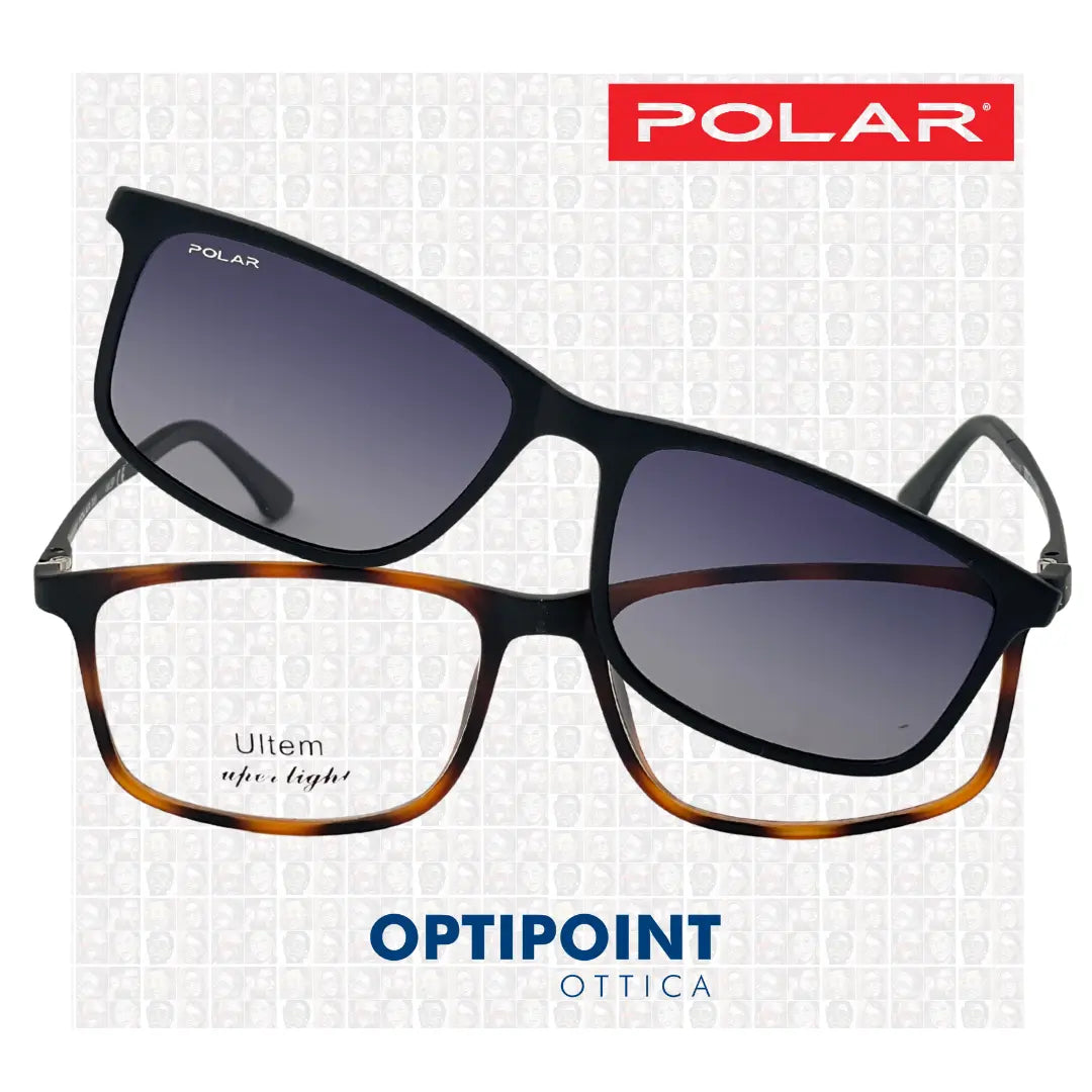 POLAR CLIP-ON 401 - 428 NERO HAVANA OCCHIALI DA VISTA