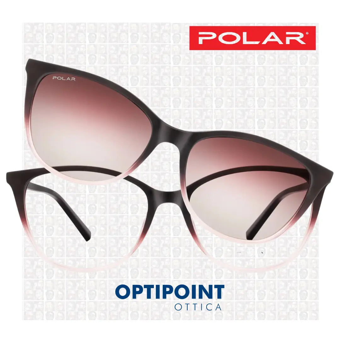 POLAR CLIP-ON 624 - 430 NERO ROSA OCCHIALI DA VISTA