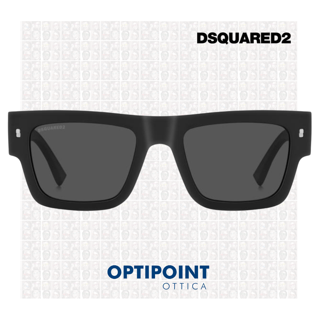 DSQUARED ICON 0021/S NERO SATINATO OCCHIALI DA SOLE - Optipoint - Lux S.r.l.