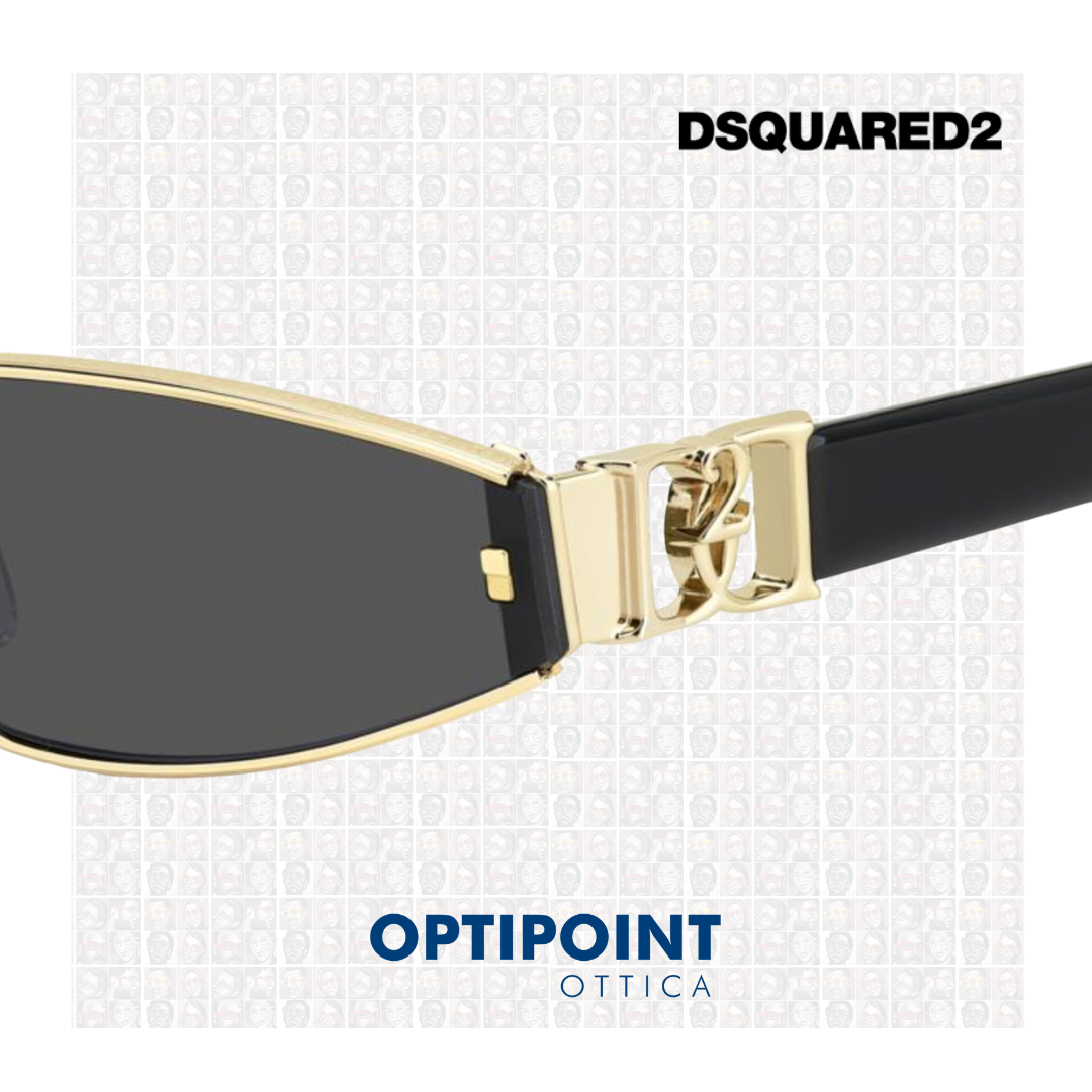 DSQUARED D2 0168/S NERO ORO OCCHIALI DA SOLE - Optipoint - Lux S.r.l.