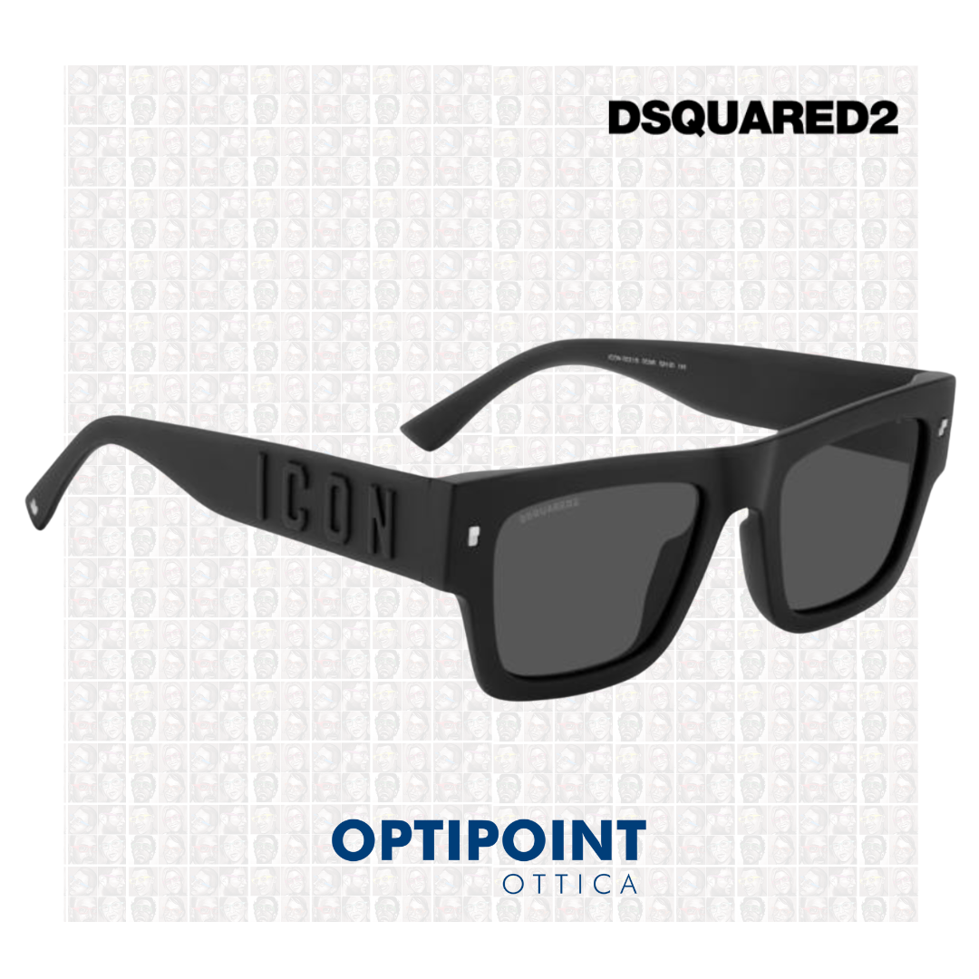 DSQUARED ICON 0021/S NERO SATINATO OCCHIALI DA SOLE - Optipoint - Lux S.r.l.