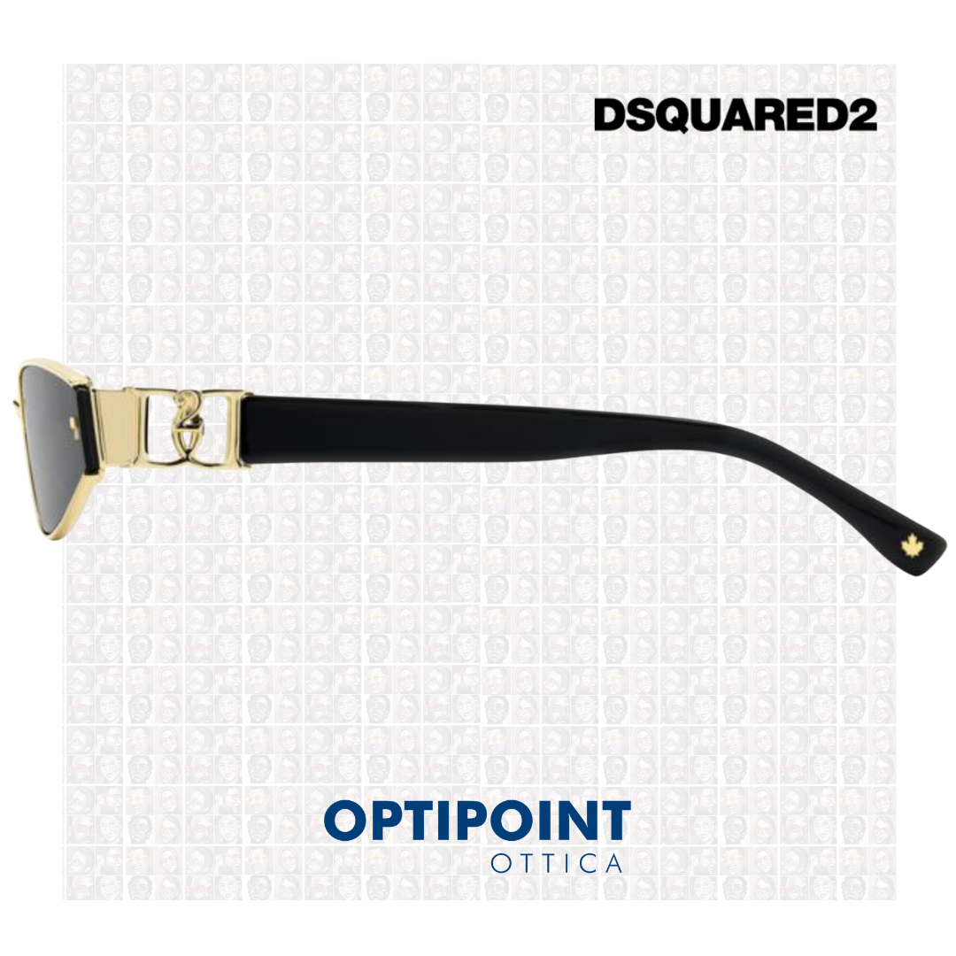 DSQUARED D2 0168/S NERO ORO OCCHIALI DA SOLE - Optipoint - Lux S.r.l.