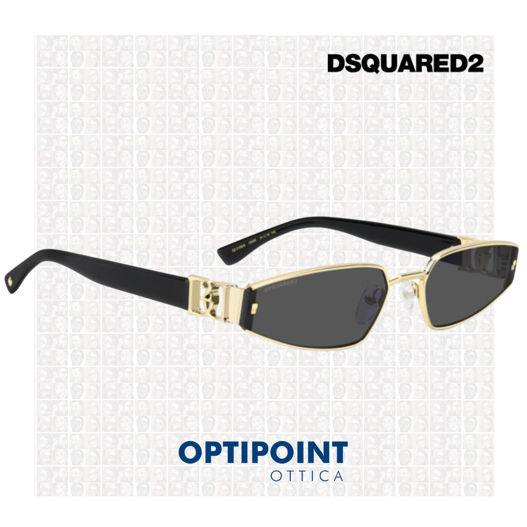 DSQUARED D2 0168/S NERO ORO OCCHIALI DA SOLE - Optipoint - Lux S.r.l.