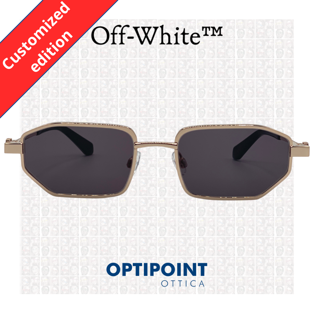 OFF-WHITE STYLE 89 ORO CUSTOMIZZATO OCCHIALI DA SOLE - Optipoint - Lux S.r.l.
