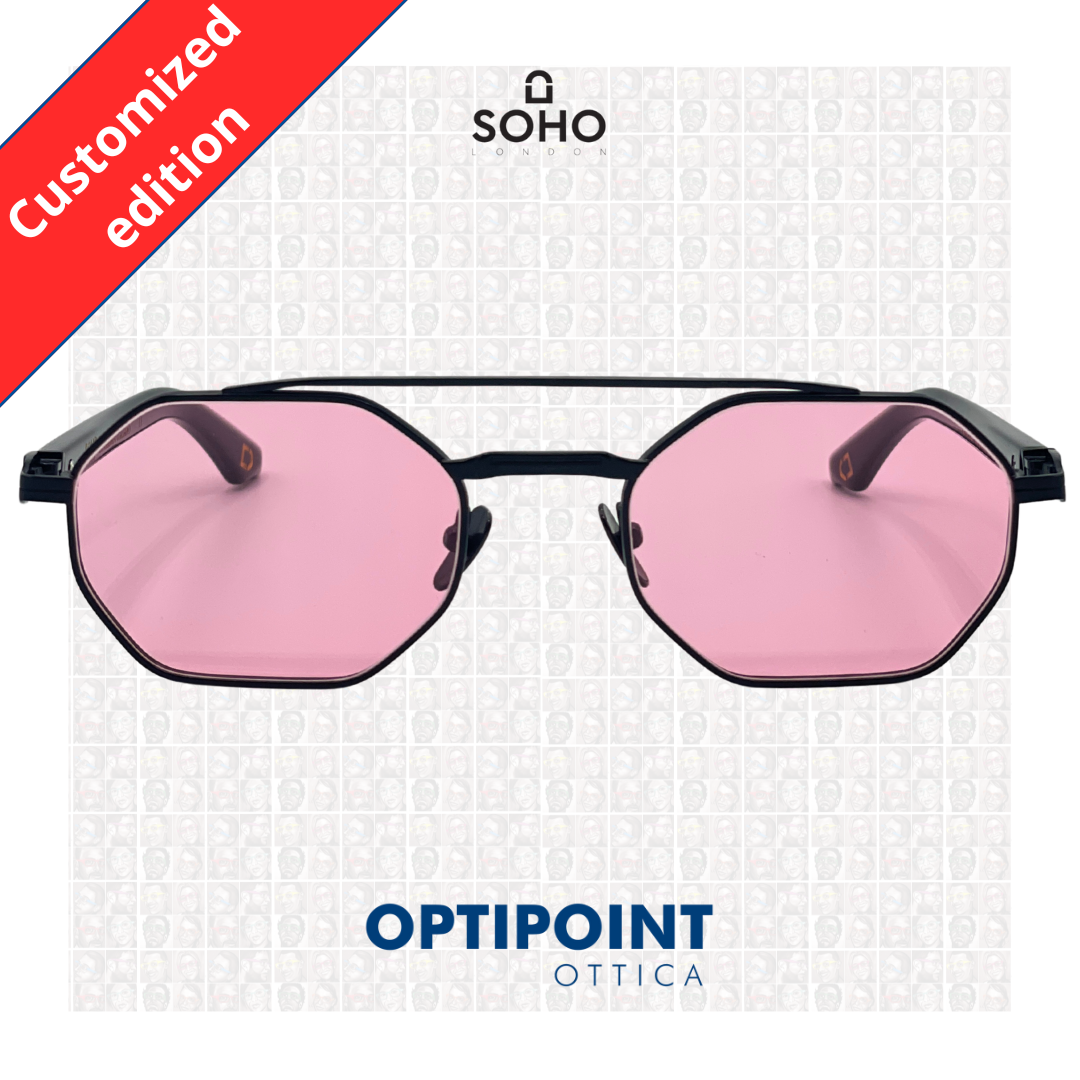 SOHO CASTLE NERO CUSTOMIZZATO OCCHIALI DA SOLE - Optipoint - Lux S.r.l.