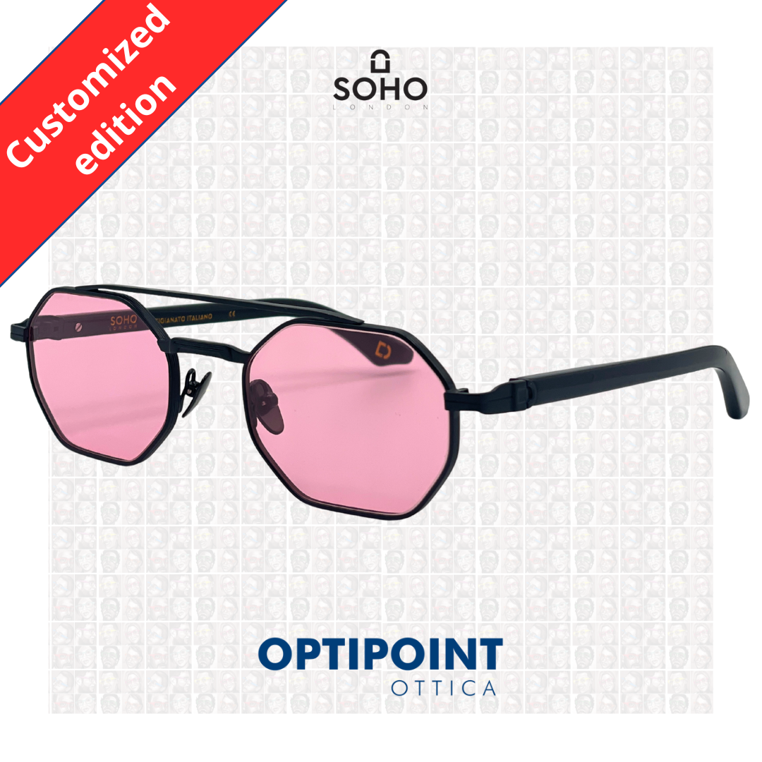 SOHO CASTLE NERO CUSTOMIZZATO OCCHIALI DA SOLE - Optipoint - Lux S.r.l.