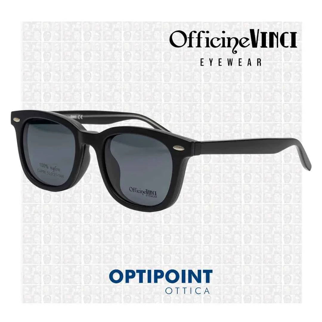 OFFICINE VINCI CLIP-ON CAPRI NERO OPACO OCCHIALI DA VISTA