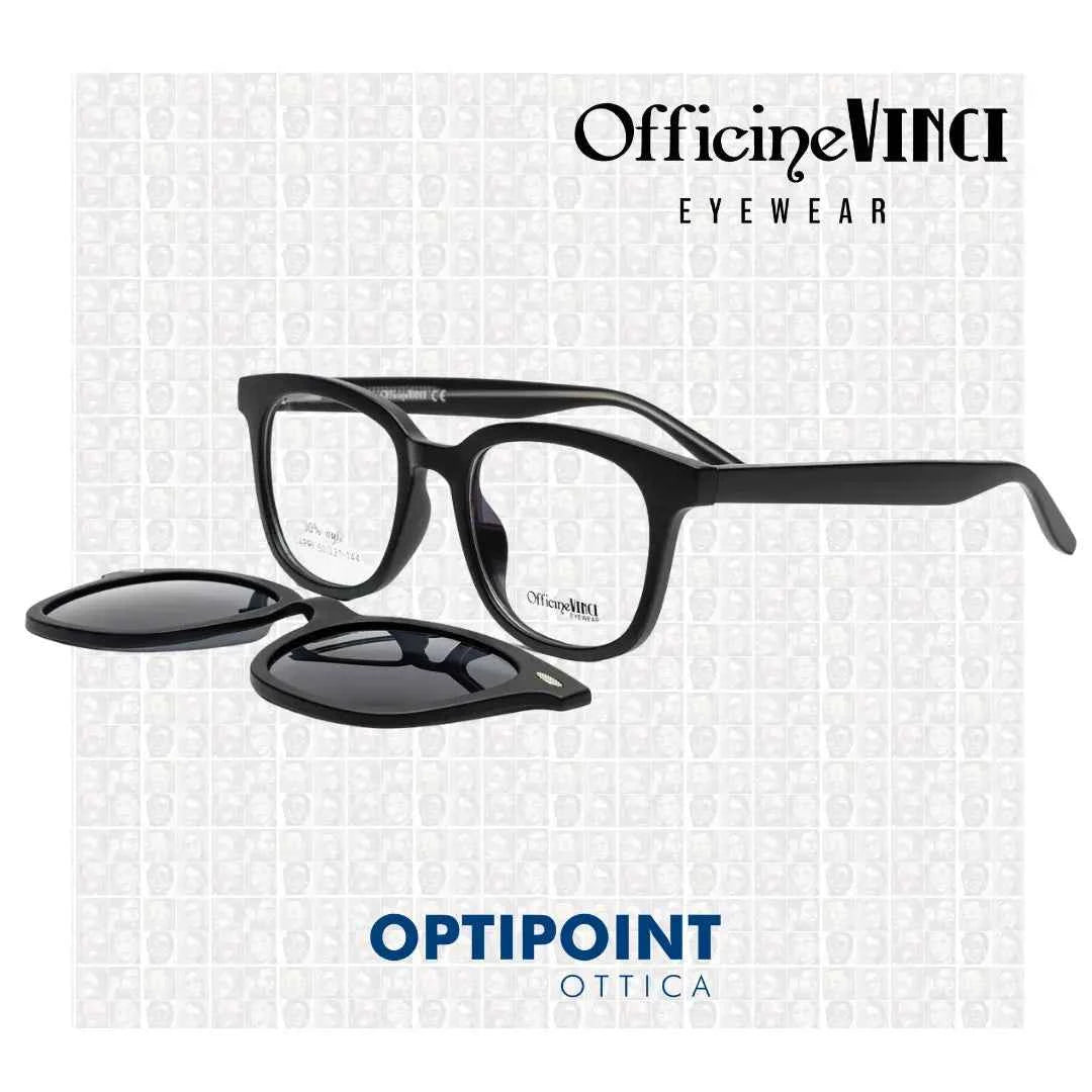 OFFICINE VINCI CLIP-ON CAPRI NERO OPACO OCCHIALI DA VISTA