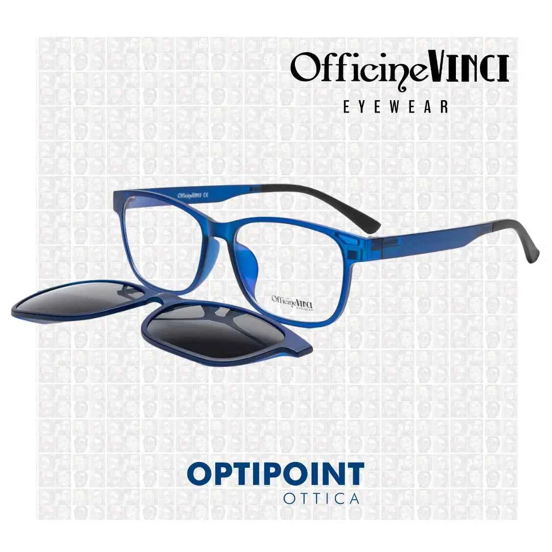 OFFICINE VINCI CLIP-ON HW915 BLU OCCHIALI DA VISTA