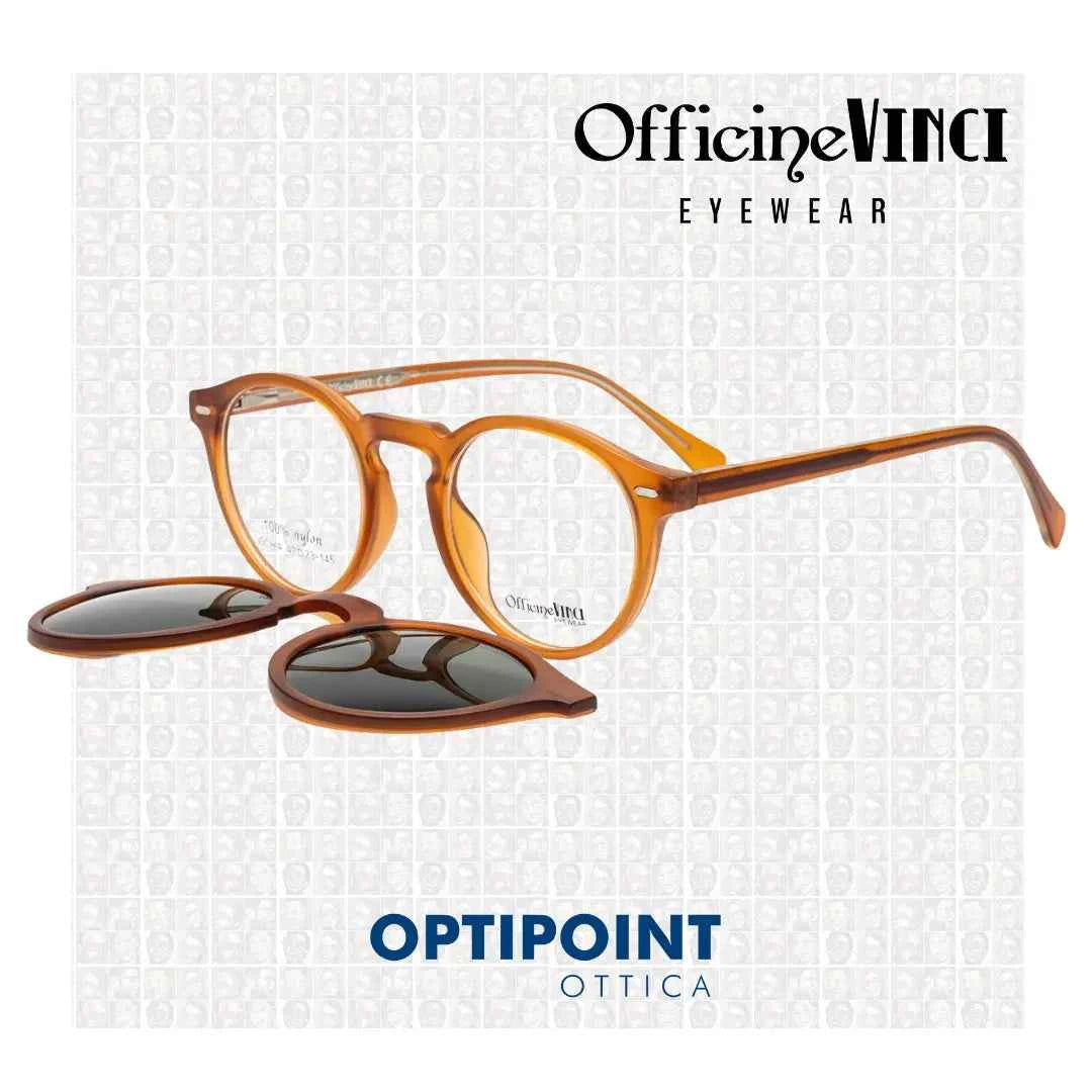 OFFICINE VINCI CLIP-ON ISCHIA MIELE OPACO OCCHIALI DA VISTA