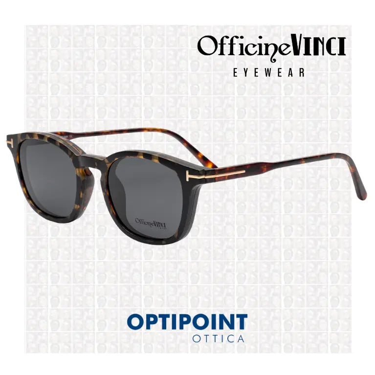 OFFICINE VINCI CLIP-ON LODI TARTARUGATO OCCHIALI DA VISTA